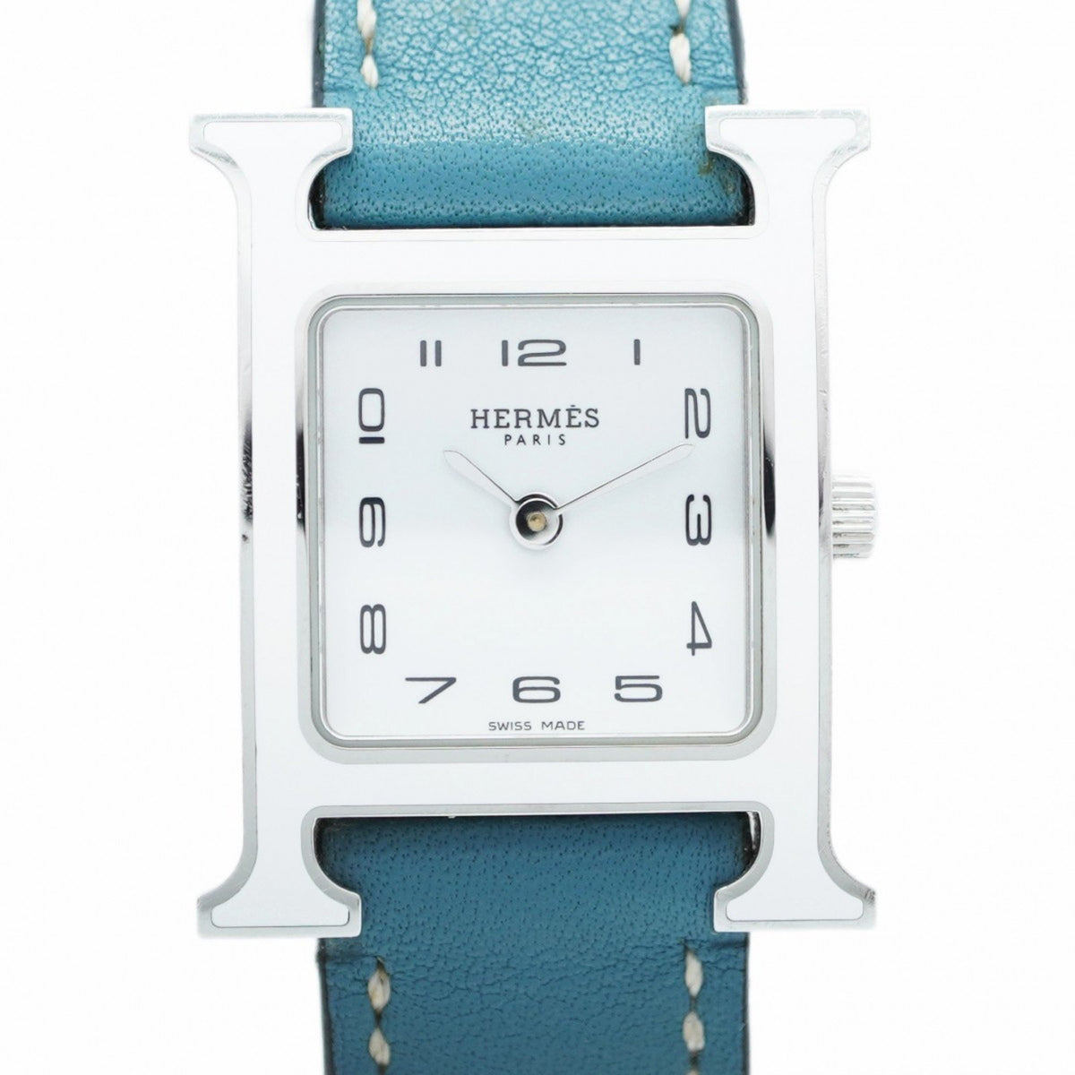 Montre Hermes H HH1.220 d'occasion à cadran blanc pour homme 
