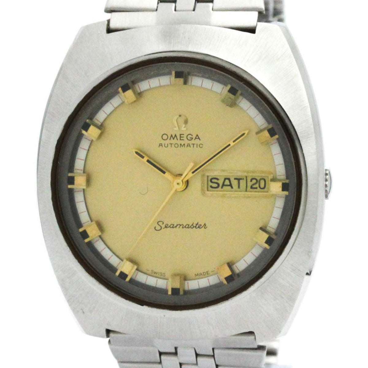 Pre-Owned OMEGA Seamaster Day Date Cal 752 Steel Automatic Mens Watch 166.089 BF578339