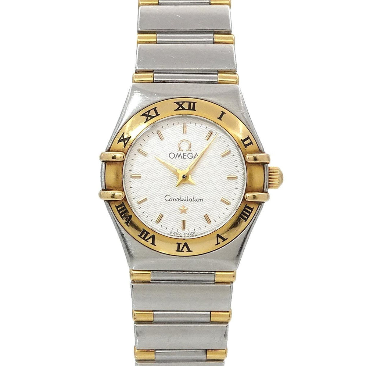 Pre-Owned Omega Constellation Mini Combination 1362 30 Ladies' Watch Silver YG Yellow Gold Quartz