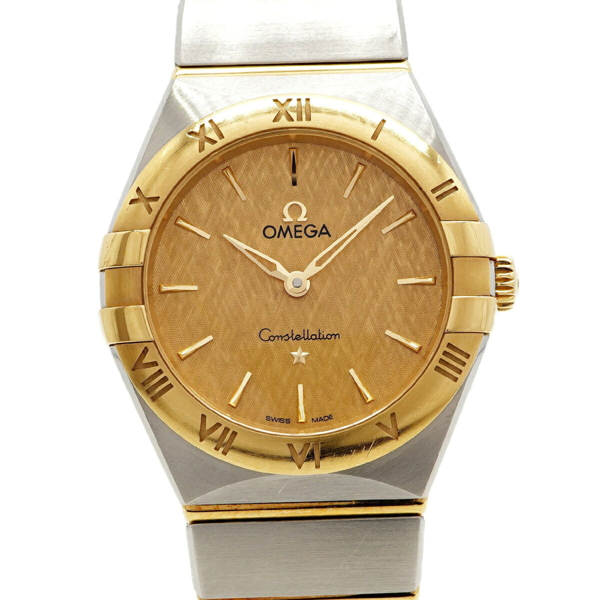 Pre-Owned Omega Constellation Brushed Quartz 131.20.28.60.08.001 Gold Dial Women's Watch