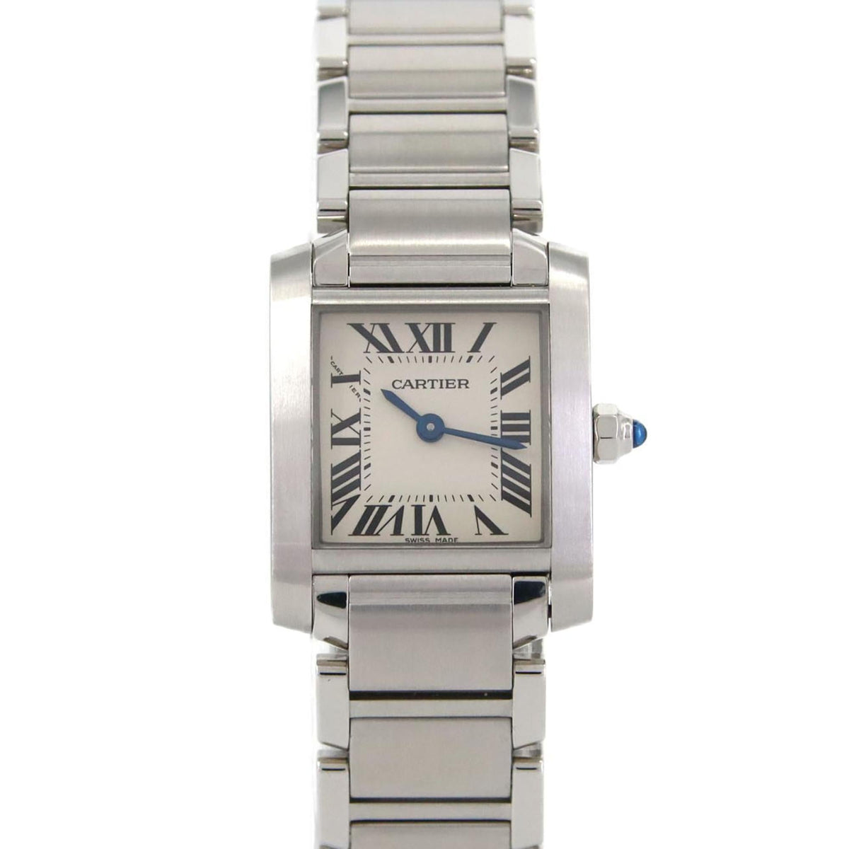 Pre-Owned Cartier Tank Fran?aise SM W51008Q3 Stainless Steel Quartz Watch