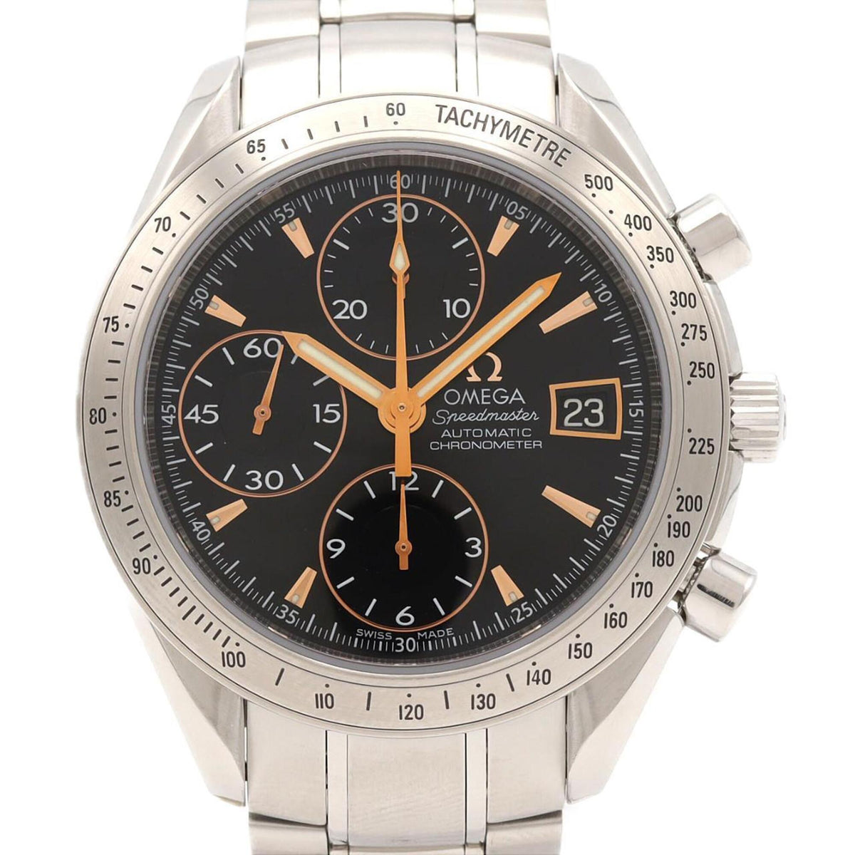 Pre-Owned Omega Speedmaster Date Japan Limited 3211.50 Stainless Steel Automatic Watch