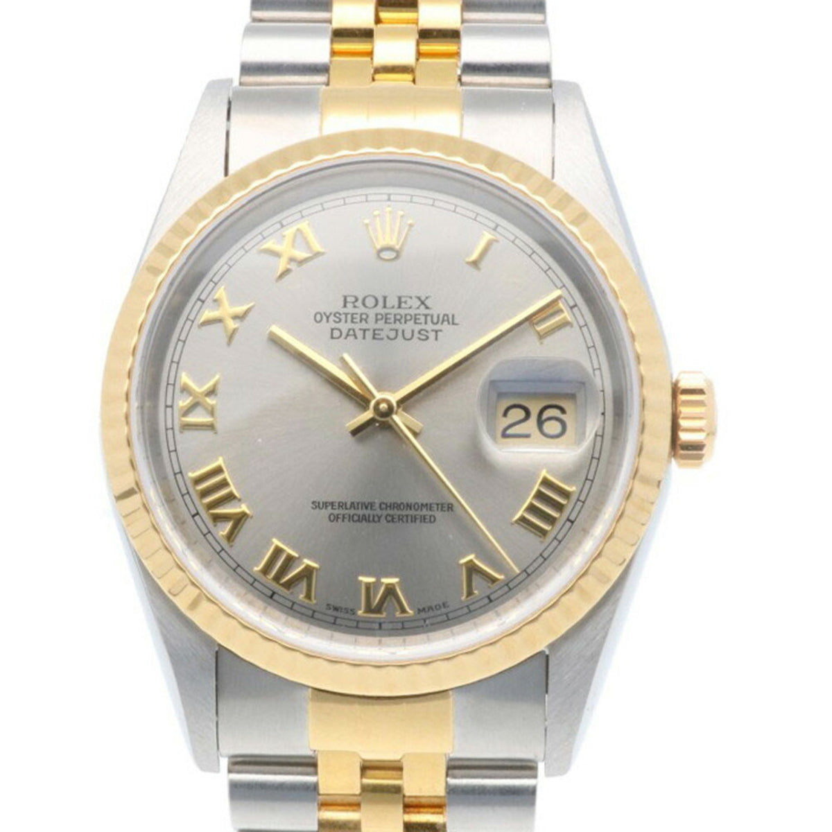 Pre-Owned Rolex Datejust Oyster Perpetual Watch, Stainless Steel, 16233, Automatic, Men's, ROLEX U-Serial, 1997 Model, Roman Numerals, Overhauled
