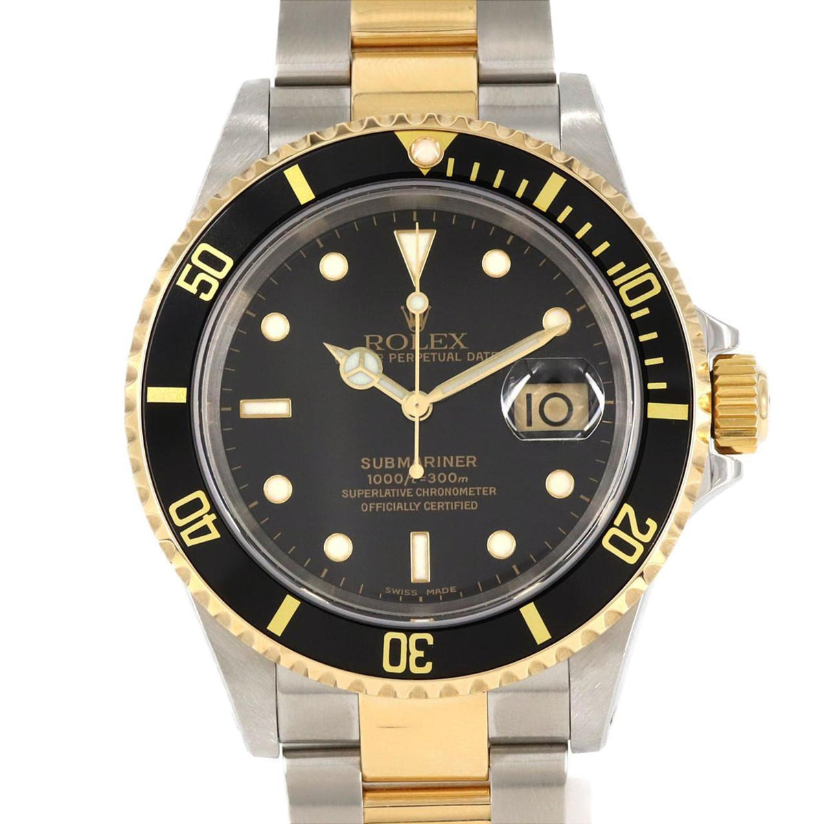 Montre-bracelet automatique Rolex Submariner Date 16613 SSxYG d'occasion, série P 