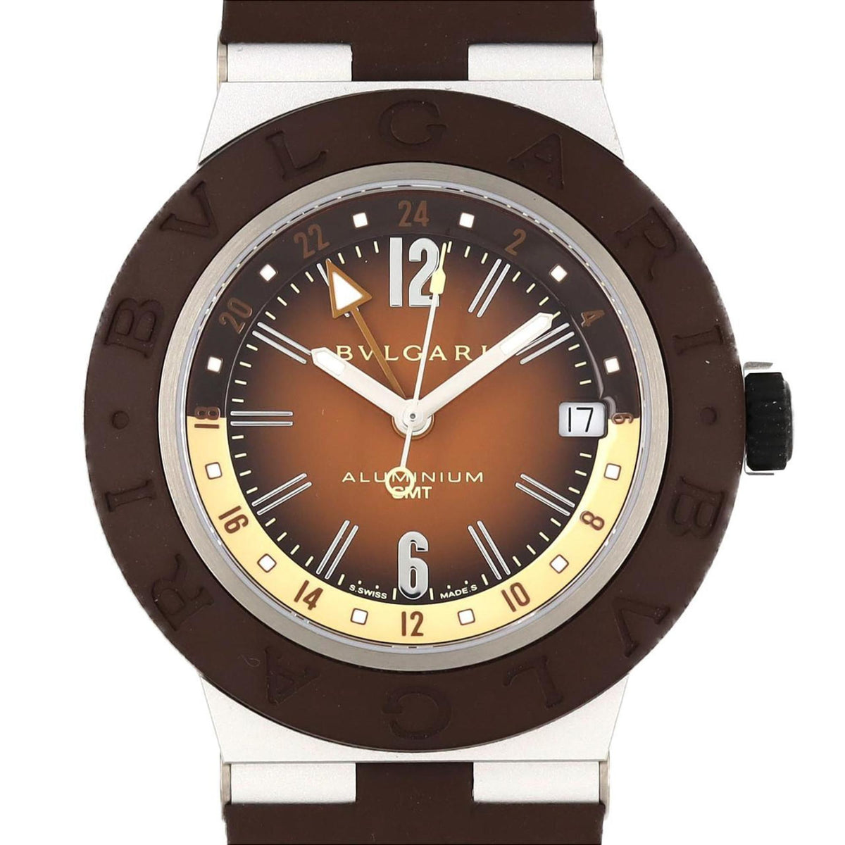 Montre-bracelet automatique d'occasion BVLGARI Aluminium GMT Fender LIMITED BB40ATGMT 104117 