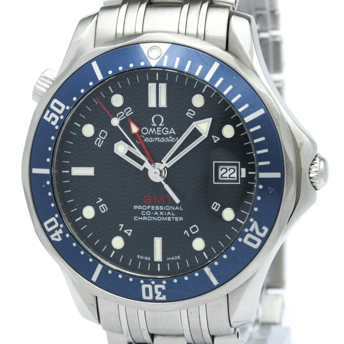 Pre-Owned OMEGA Seamaster GMT Co-Axial Automatic Mens Watch 2535.80 Polished