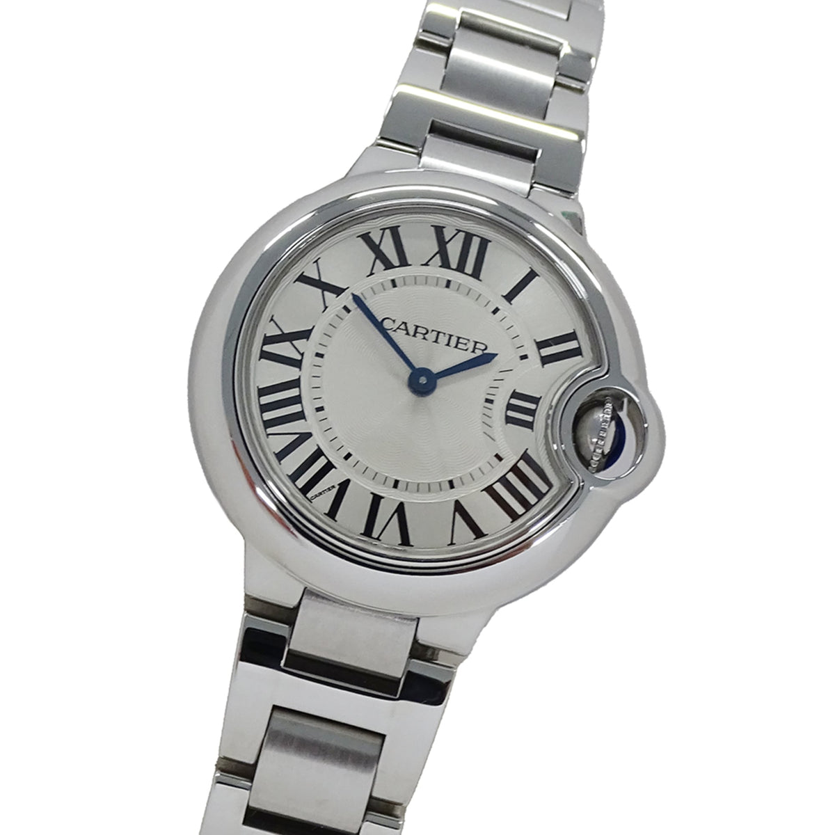 Pre-Owned Cartier Ballon Bleu 33mm Quartz Watch for Boys, Stainless Steel, Silver, Round, W6920084, Overhauled and Polished