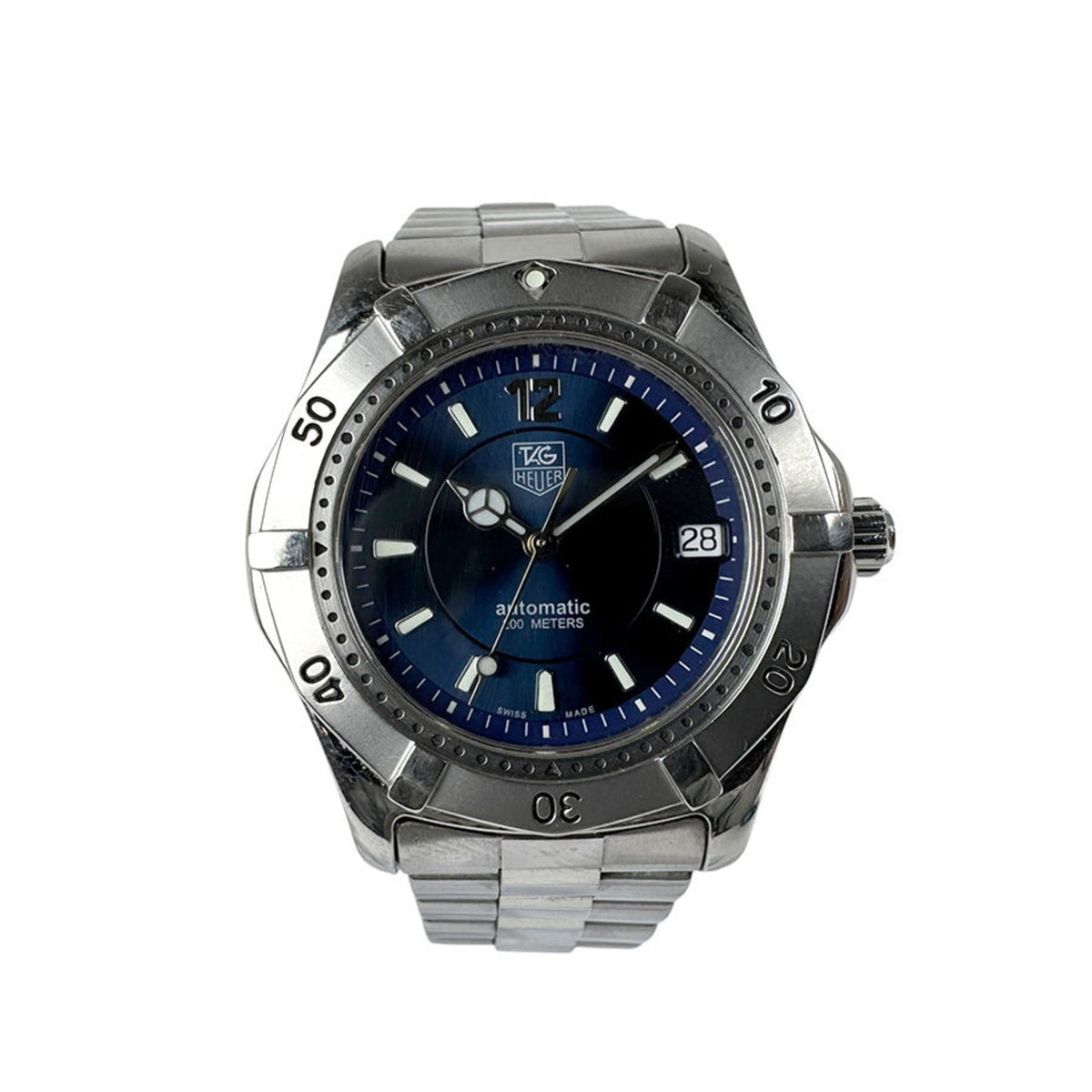 Pre-Owned TAG HEUER Watch 2000 Series Stainless Steel Silver x Navy Men's WK2117-1 Automatic Z3996