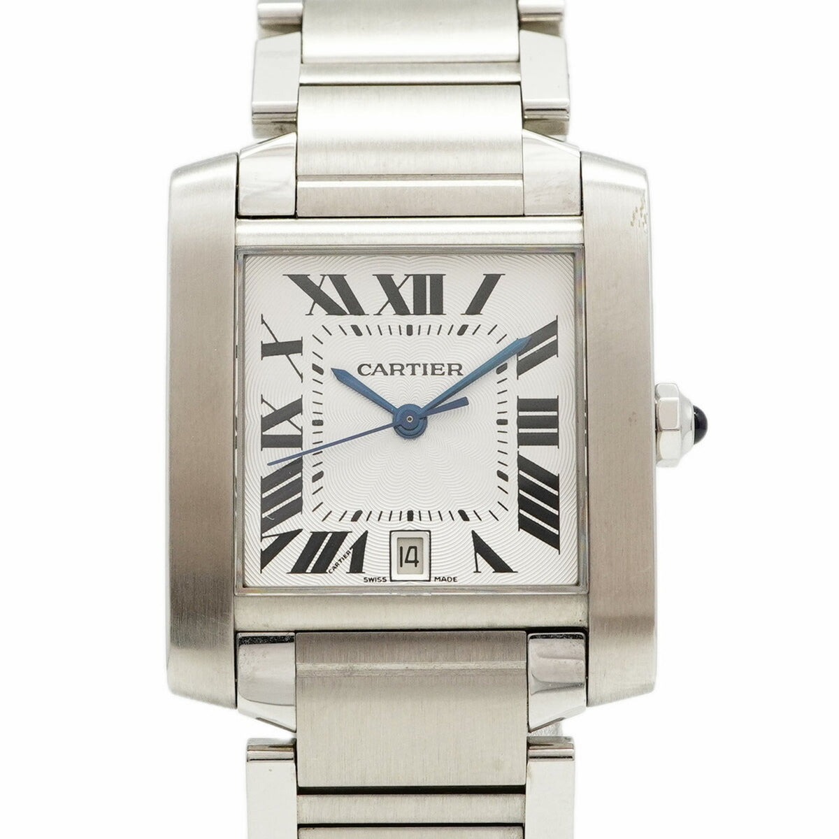 Pre-Owned Cartier Tank Fran?aise LM W51002Q3 Silver Dial Watch (Men's & Women's)
