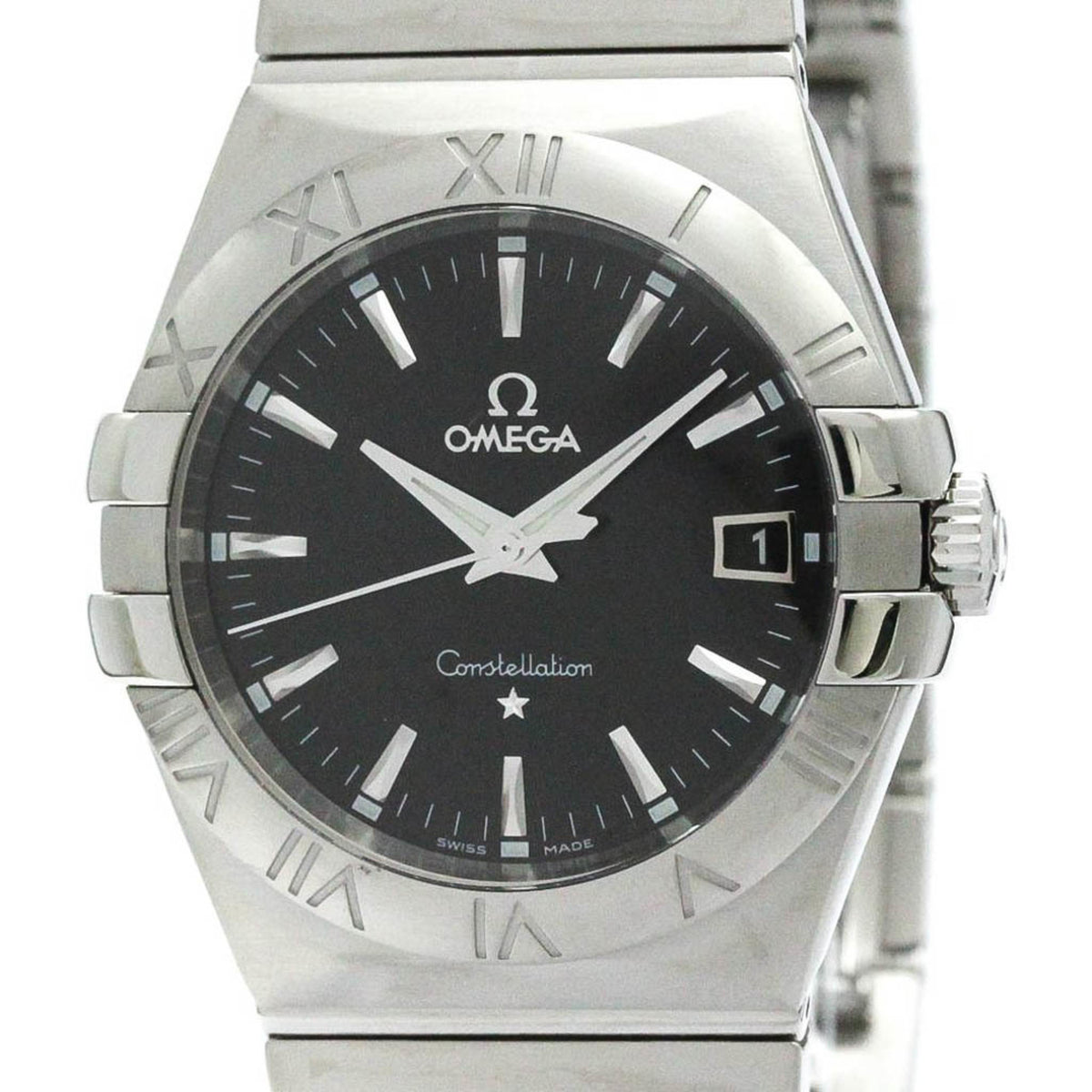 Pre-Owned Polished OMEGA Constellation Date Quartz Mens Watch 123.10.35.60.01.001 BF577473