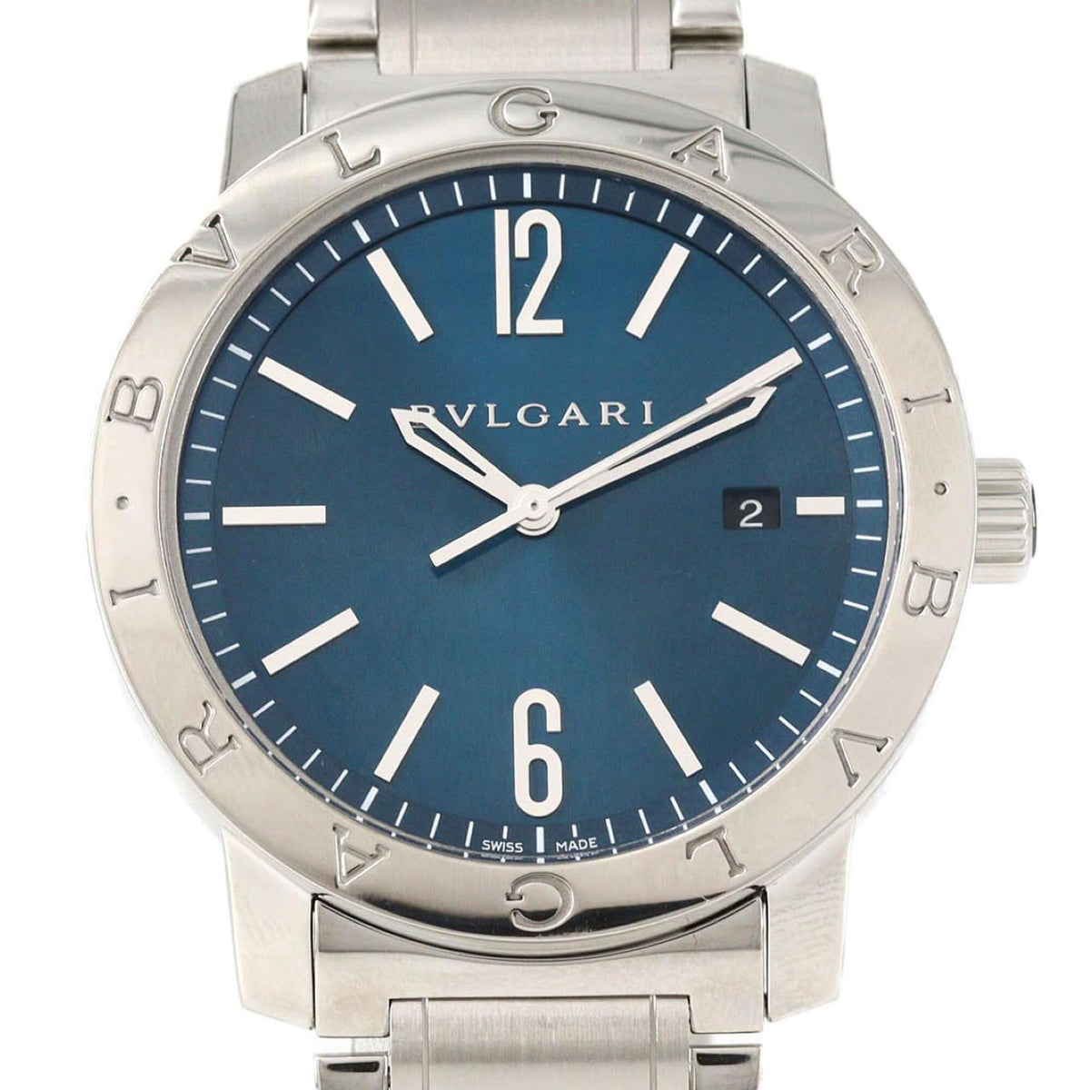 Pre-Owned Bulgari Solo Tempo BB41S BB41C3SSD 102396 Stainless Steel Automatic Watch