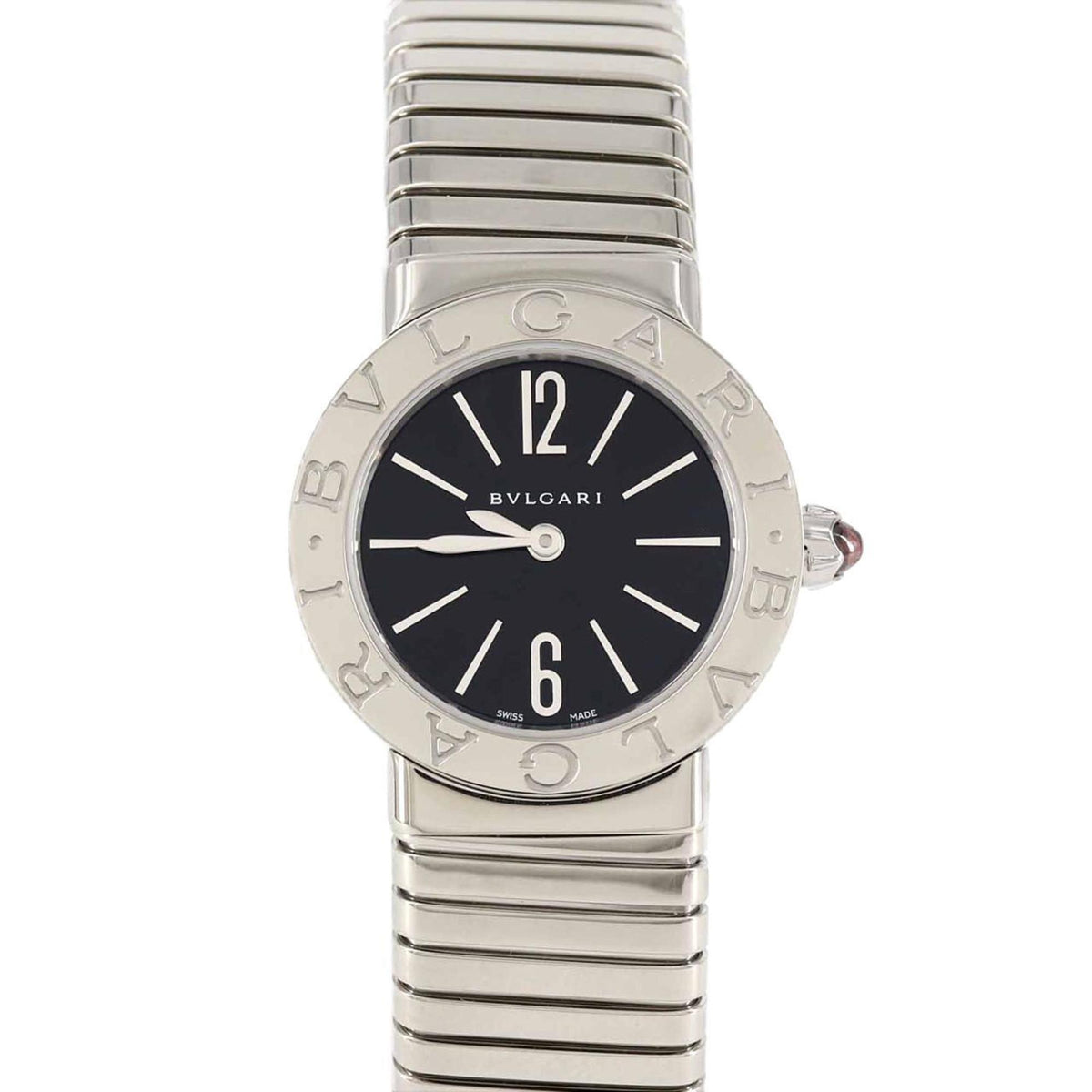 Pre-Owned Bvlgari Tubogas Small BBL262TS BBL262TBSS Stainless Steel Quartz Watch