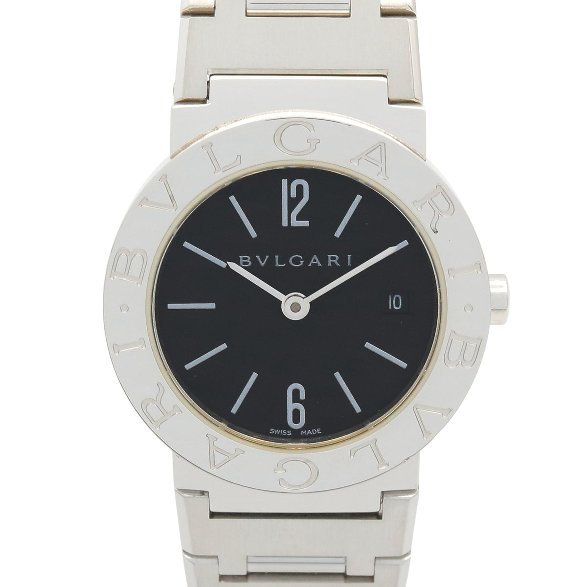 Pre-Owned Bulgari BVLGARI Watch Stainless Steel Ladies Black BB26SS