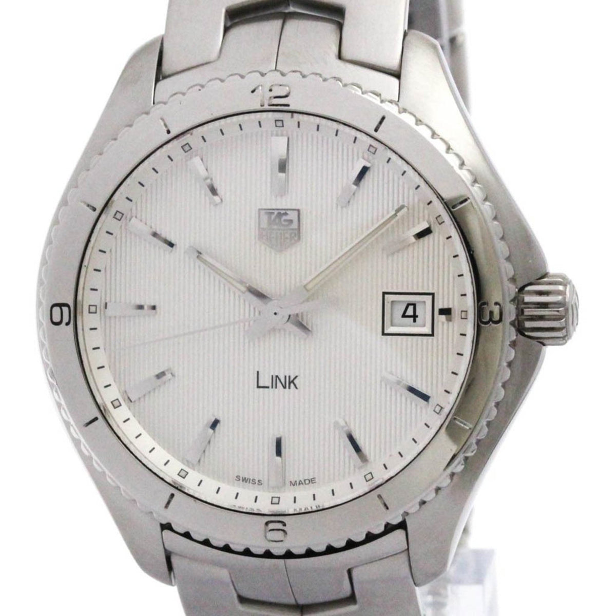 Pre-Owned TAG HEUER Link Stainless Steel Quartz Mens Watch WAT1111 Polished