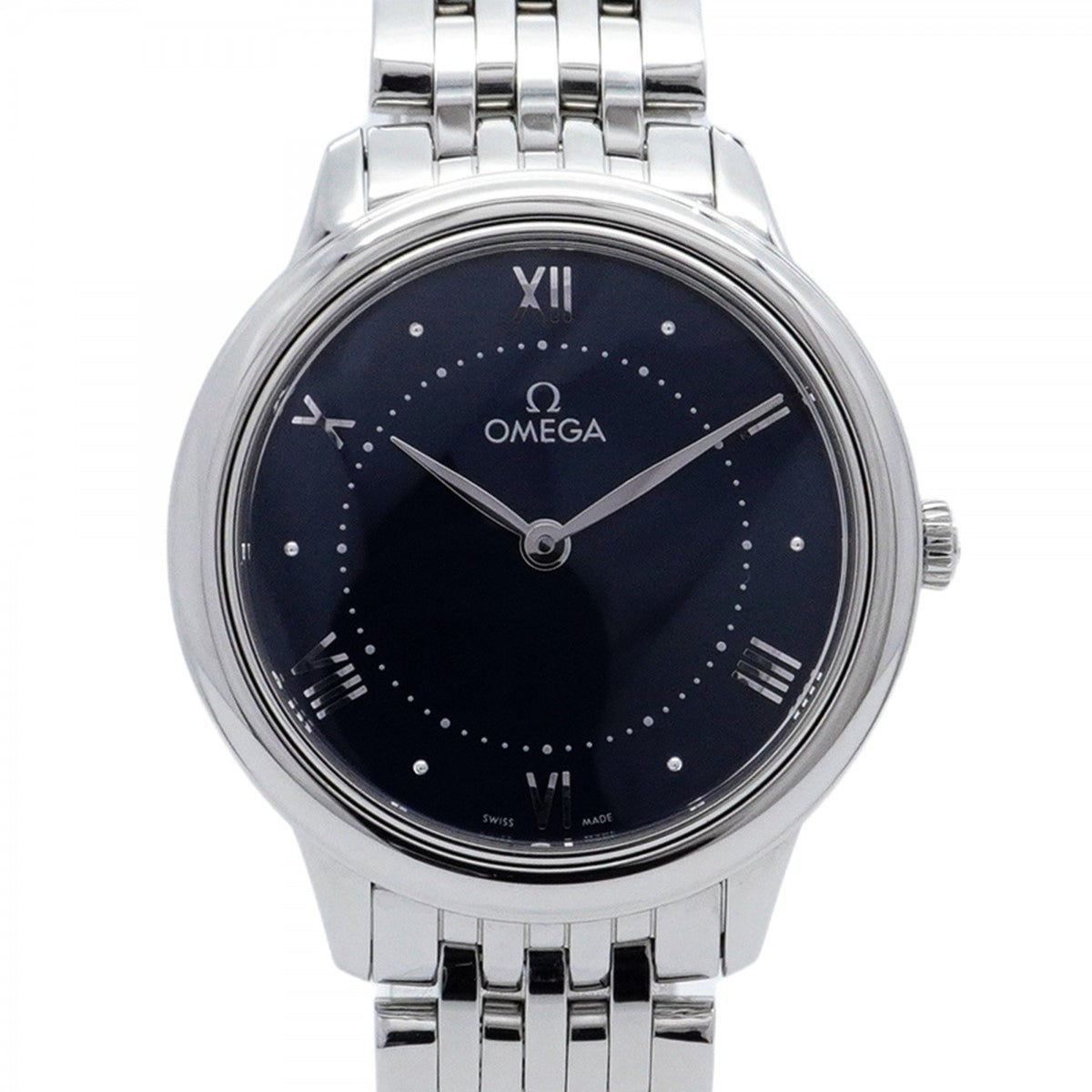 Pre-Owned Omega De Ville 434.10.30.60.03.001 Navy Dial Men's Watch