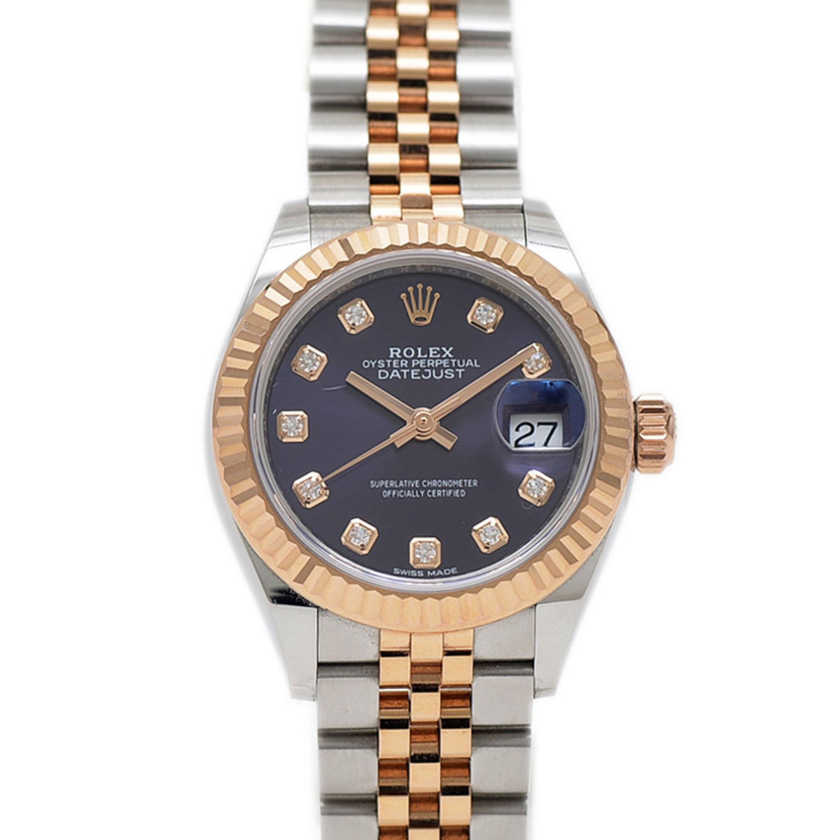 Pre-Owned Rolex Datejust 279171G Aubergine Dial Women's Watch, Random