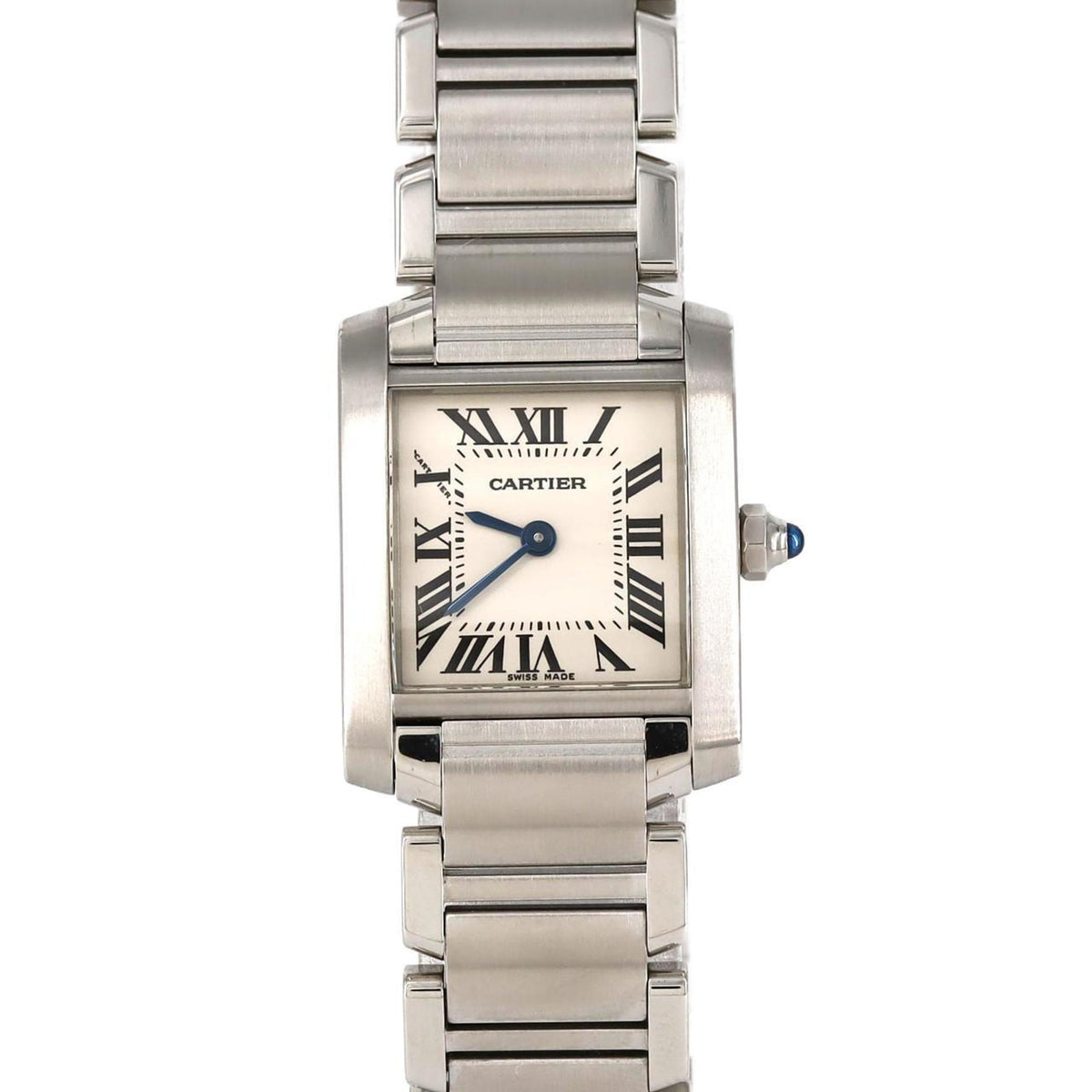 Pre-Owned Cartier Tank Fran?aise SM W51008Q3 Stainless Steel Quartz Watch