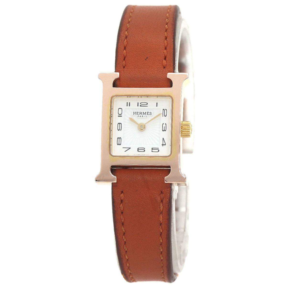 Pre-Owned Hermes HH1.101 H Watch PGP Leather Ladies HERMES