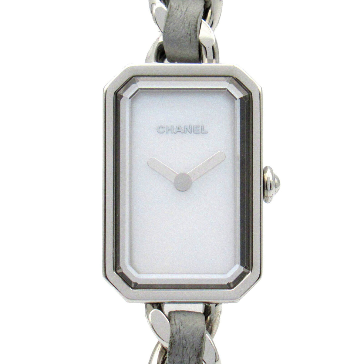 Pre-Owned CHANEL Premiere Rock Watch Stainless Steel Ladies White Shell H4327