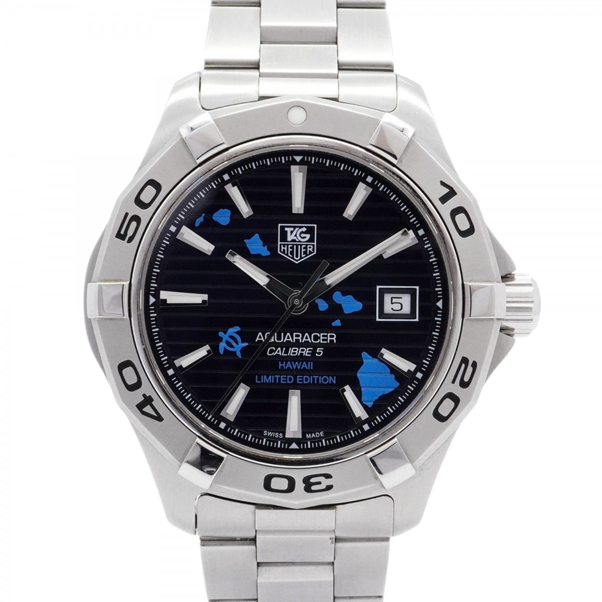 Pre-Owned TAG Heuer Aquaracer Diving Hayman Island WAP201AA Navy Dial Men's Watch