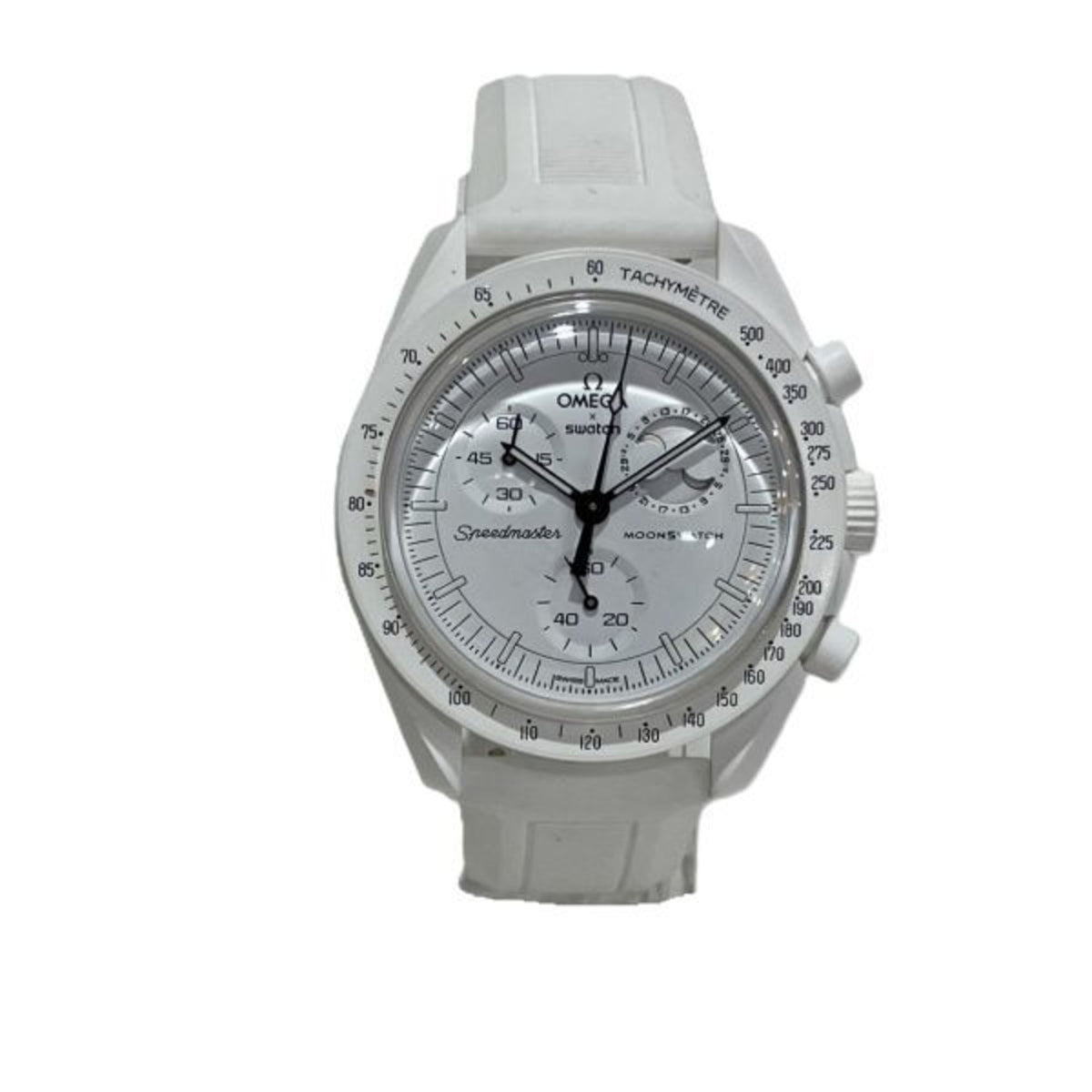 Pre-Owned Omega x Swatch Speedmaster Moonphase S033W700 Quartz Watch Men's Wristwatch