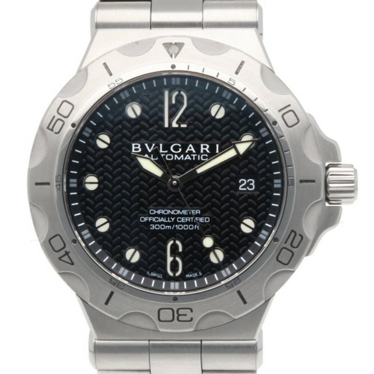 Pre-Owned Bvlgari Diagono Scuba Watch Stainless Steel DP42SDS Automatic Men's BVLGARI Manufacturer's Finish