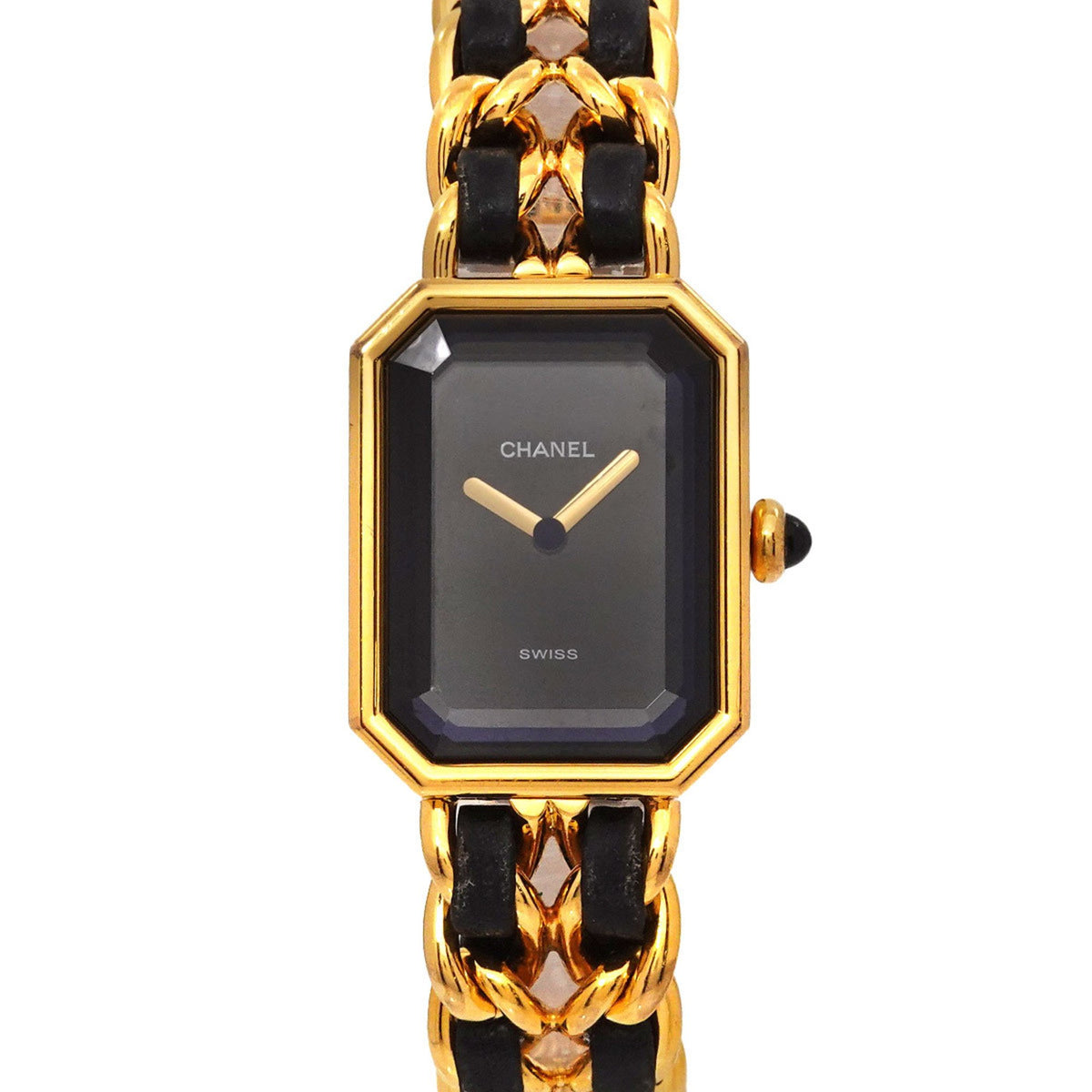 Pre-Owned CHANEL Premiere M size H0001 Ladies' watch Black Gold Quartz