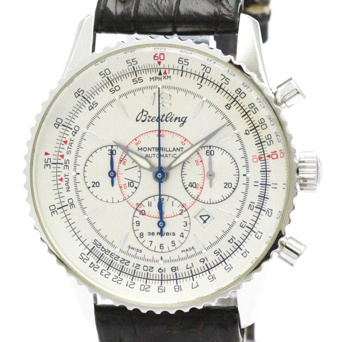 Montre automatique BREITLING Navitimer Montbrillant en acier poli A41330 d'occasion 
