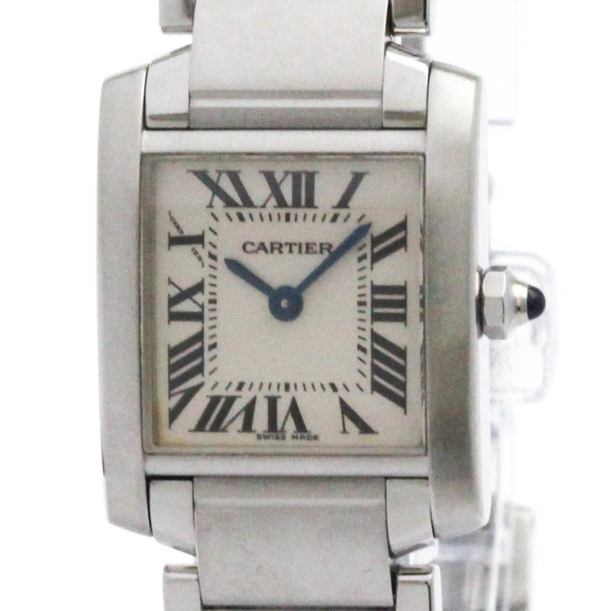Pre-Owned CARTIER Tank Francaise Steel Quartz Ladies Watch W51008Q3 Polished