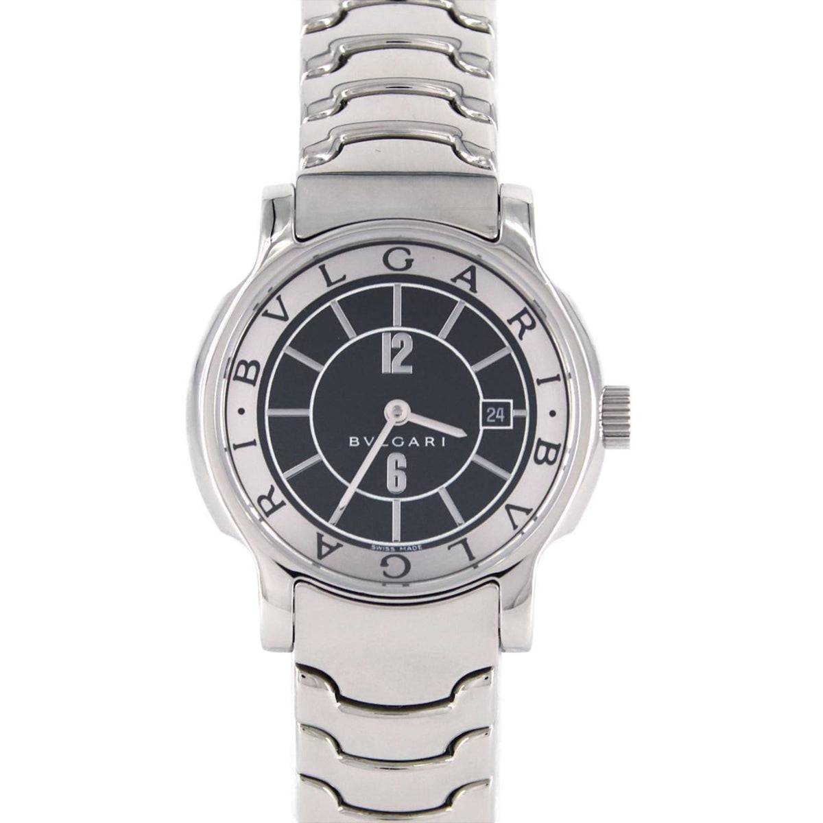 Pre-Owned Bvlgari Solotempo ST29S ST29BSSD SS Wristwatch Quartz