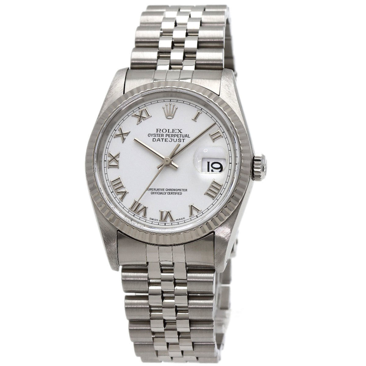 Pre-Owned Rolex 16234 Datejust Watch, Stainless Steel, 18K White Gold, Men's