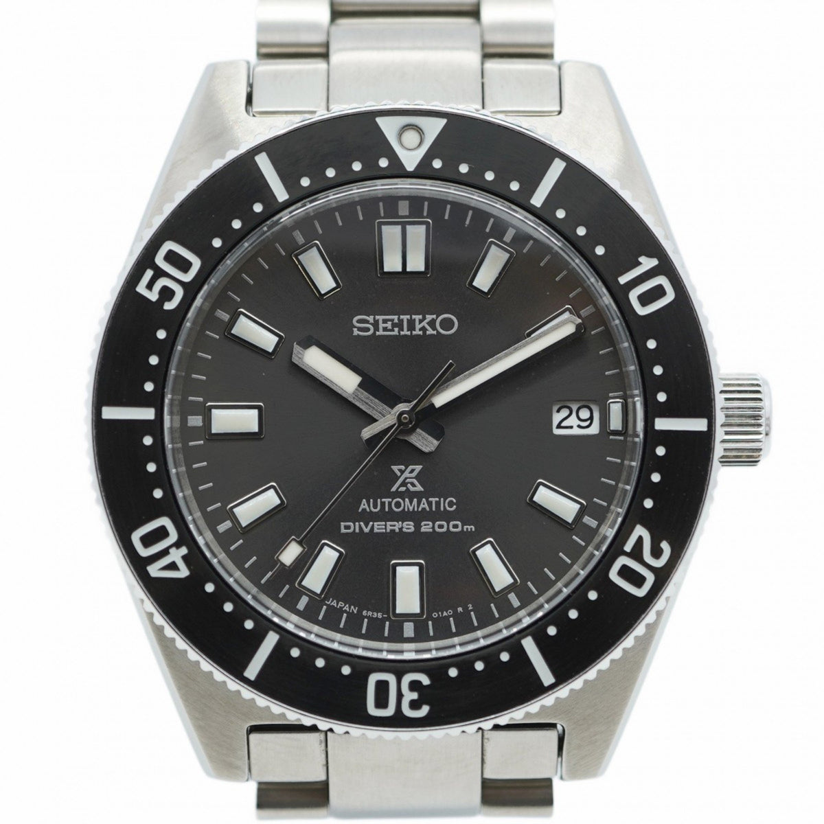 Montre Seiko Prospex Scuba Diver 6R35-00P0 d'occasion pour homme avec cadran noir 