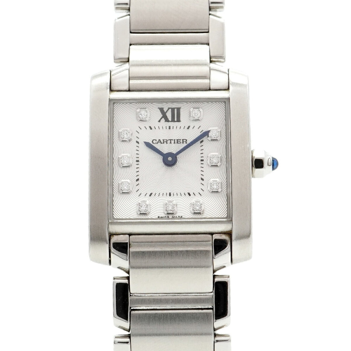 Pre-Owned Cartier Tank Fran?aise SM WE110006 Silver Dial Women's Watch