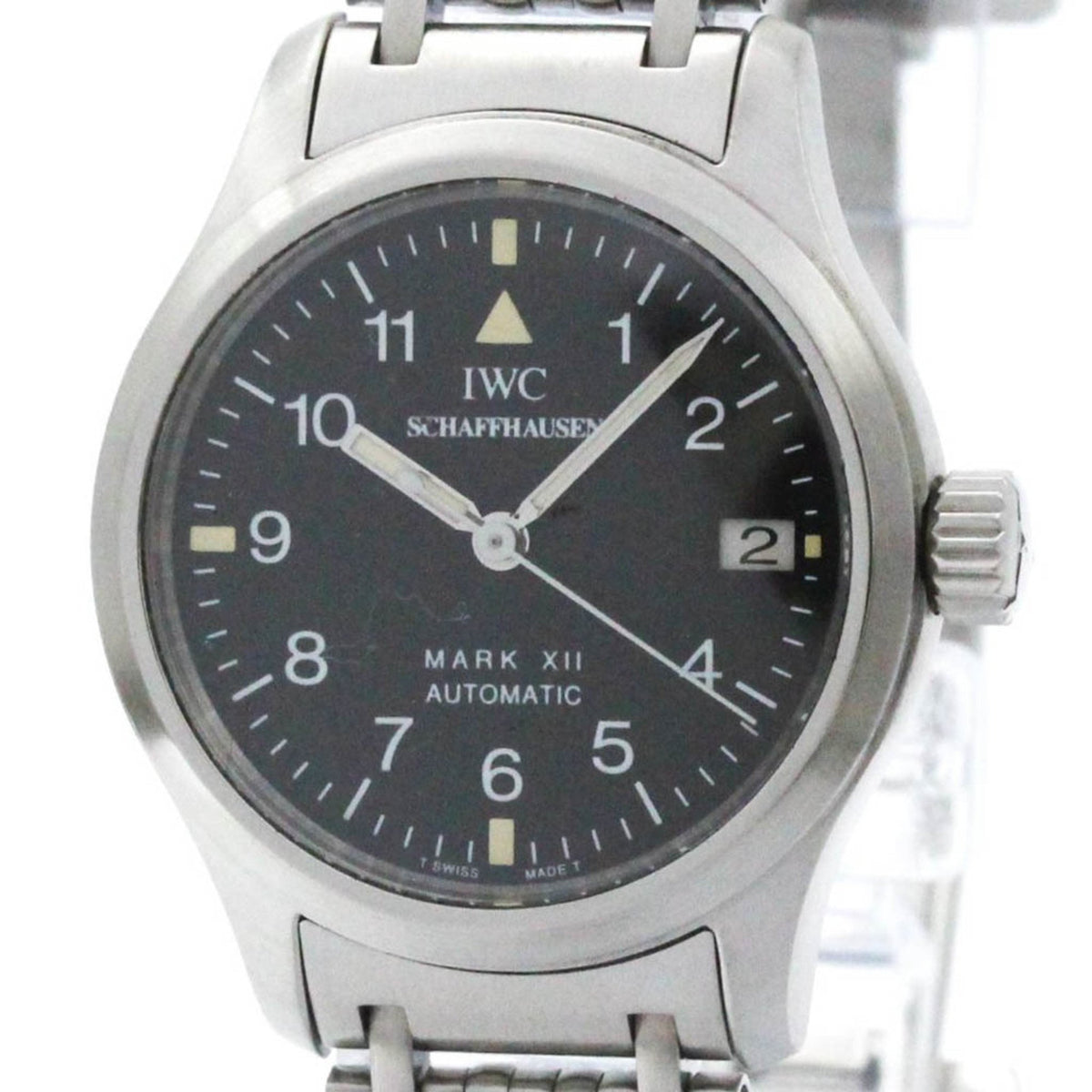 Montre automatique IWC Mark XII Pilot en acier poli d'occasion pour femme IW442102 BF573254 
