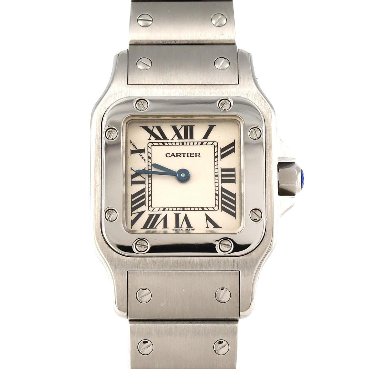 Pre-Owned Cartier Santos Galbe SM W20056D6 SS Wristwatch Quartz