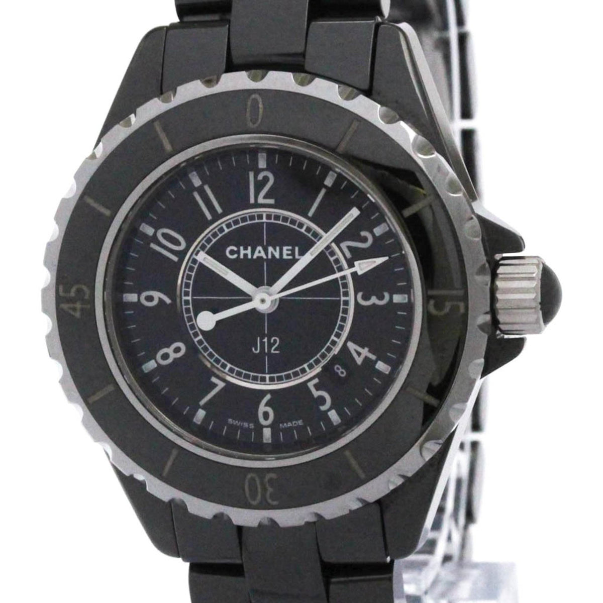 Pre-Owned CHANEL J12 Ceramic Quartz Ladies Watch H0682 Polished