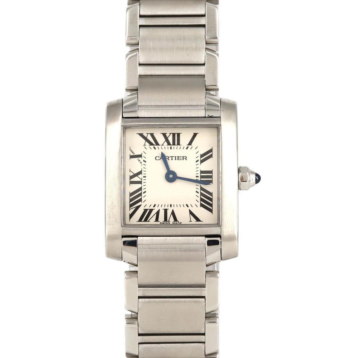 Montre-bracelet à quartz Cartier Tank Francaise SM W51008Q3 SS d'occasion 