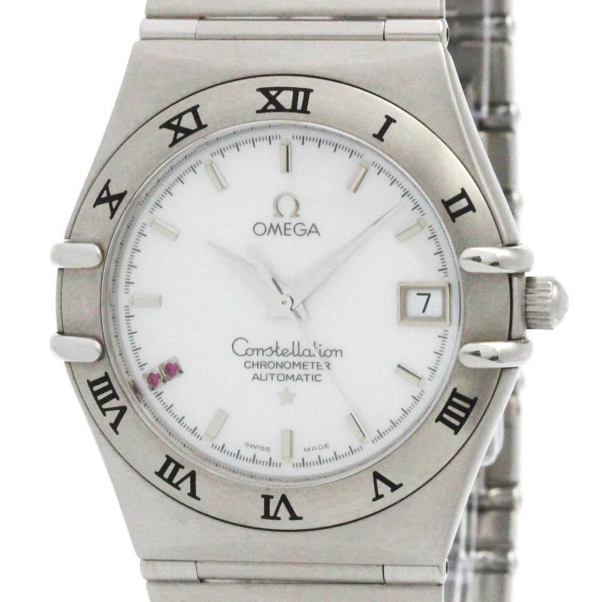 Pre-Owned OMEGA Constellation Ruby MOP Dial LTD Edition Watch 1516.76 Polished