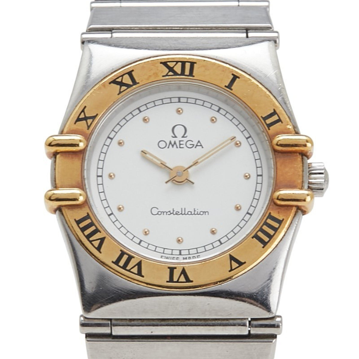Pre-Owned Omega Constellation Watch, Quartz, White Dial, Stainless Steel, Plated, Women's, OMEGA