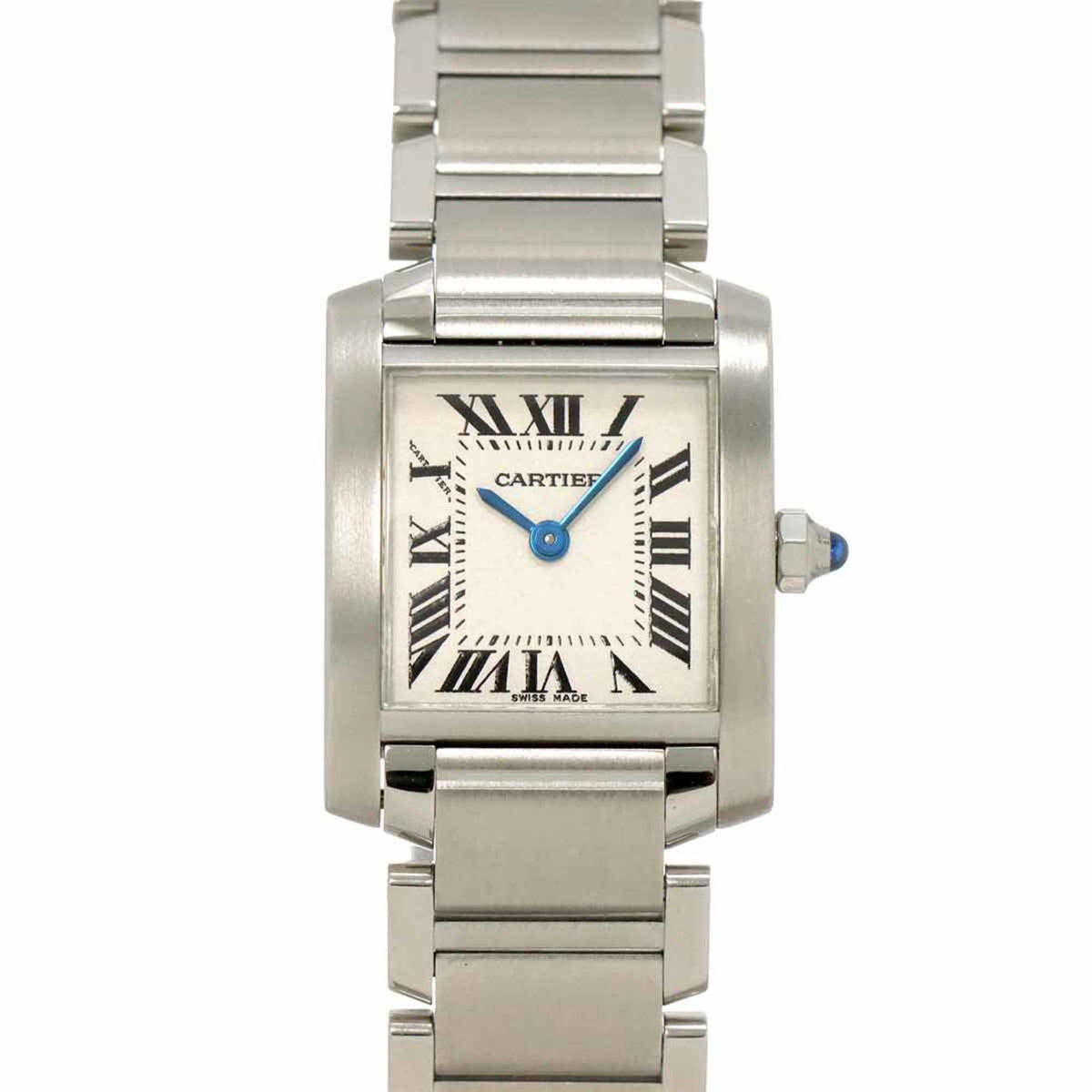 Pre-Owned Cartier Tank Francaise SM W51008Q3 Women's Ivory Quartz Watch