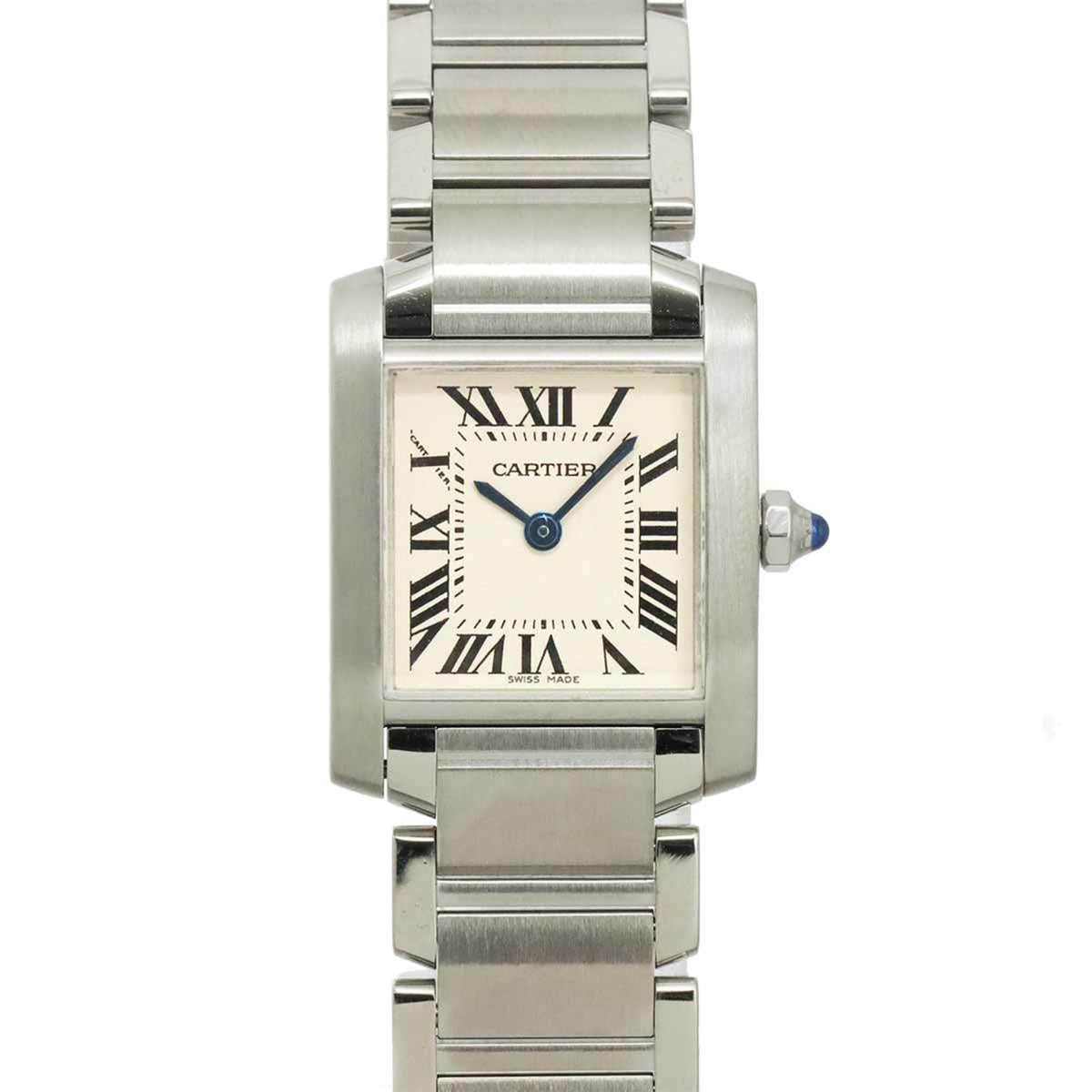 Pre-Owned Cartier Tank Francaise SM W51008Q3 Women's Watch, Ivory, Quartz Watch
