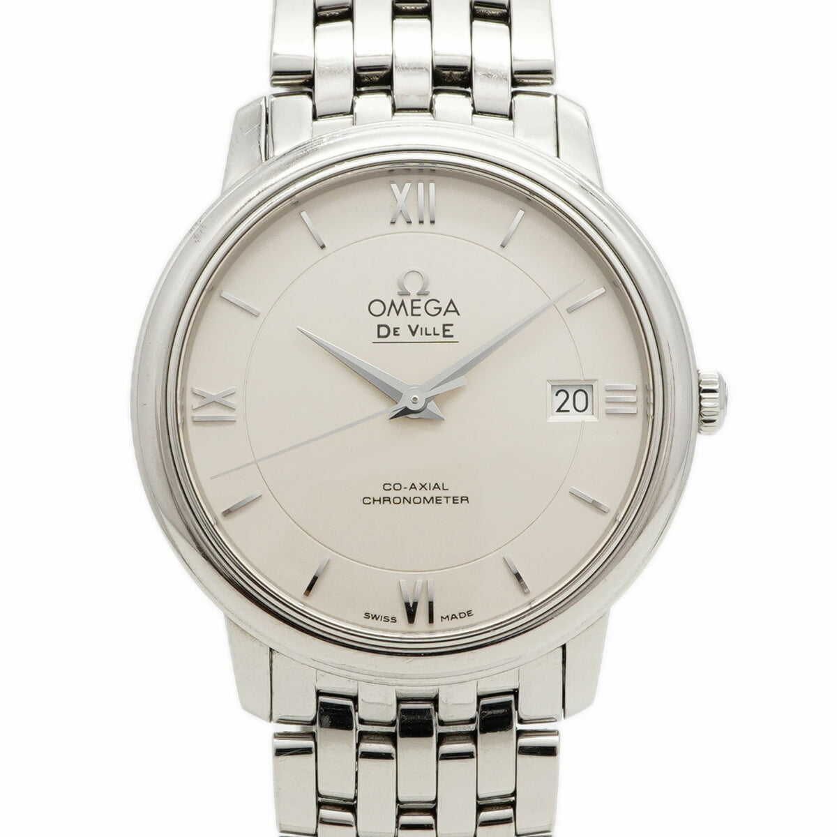 Pre-Owned Omega De Ville 424.10.37.20.02.001 Silver Dial Men's Watch
