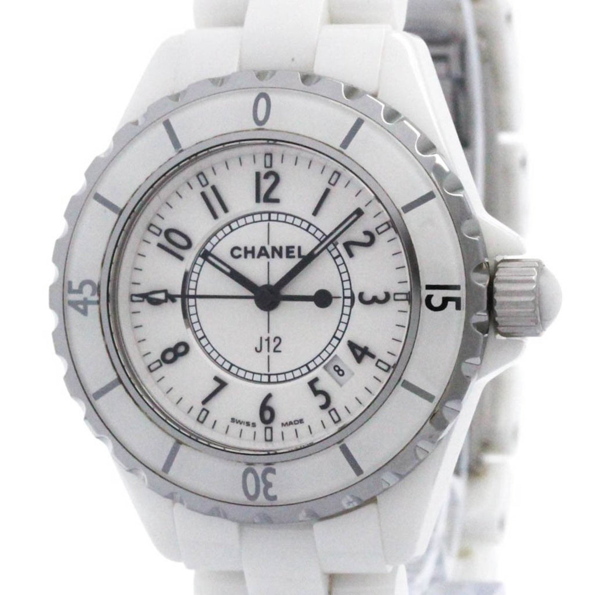 Pre-Owned CHANEL J12 Ceramic Quartz Ladies Watch H0968 Polished
