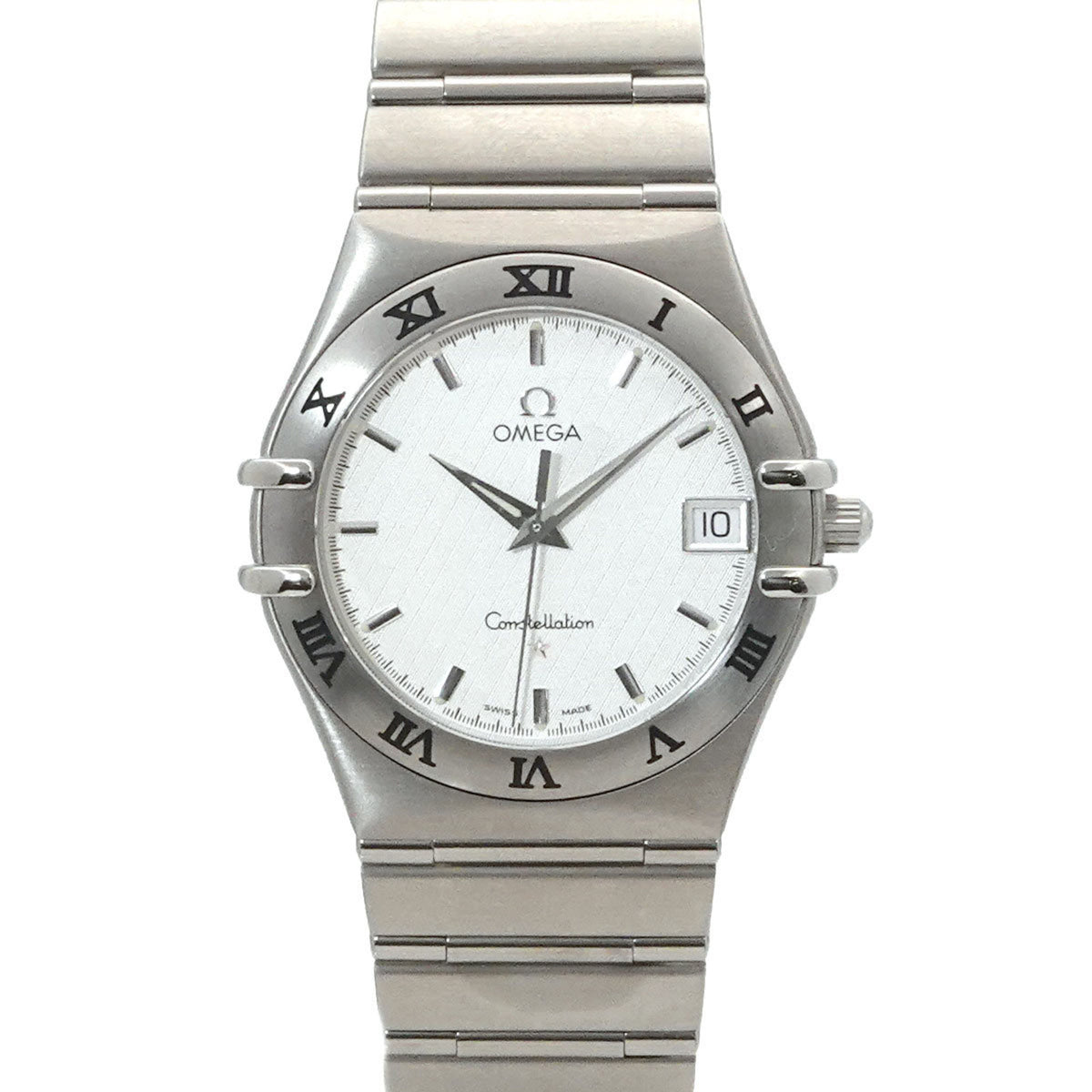 Pre-Owned OMEGA Constellation 1512 30 Men's Watch with Date, Silver Quartz Movement