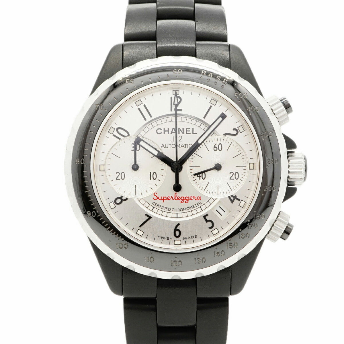 Pre-Owned Chanel J12 Superleggera H2039 Silver Dial Men's Watch