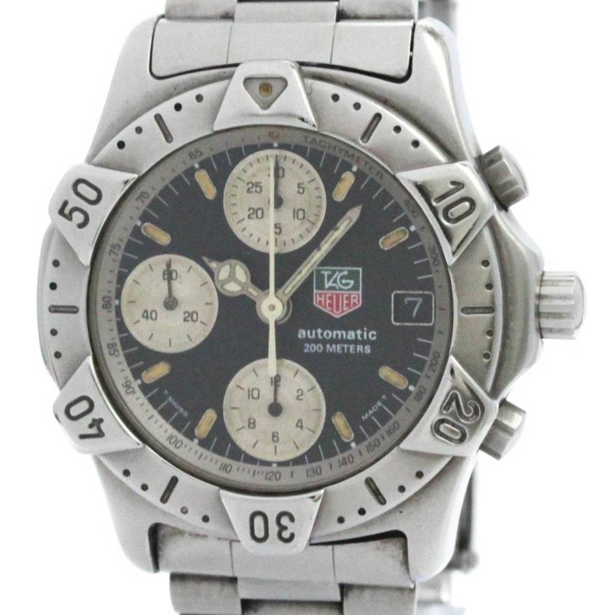 Pre-Owned TAG HEUER Chronograph Diver Steel Automatic Mens Watch 740.306 BF575775