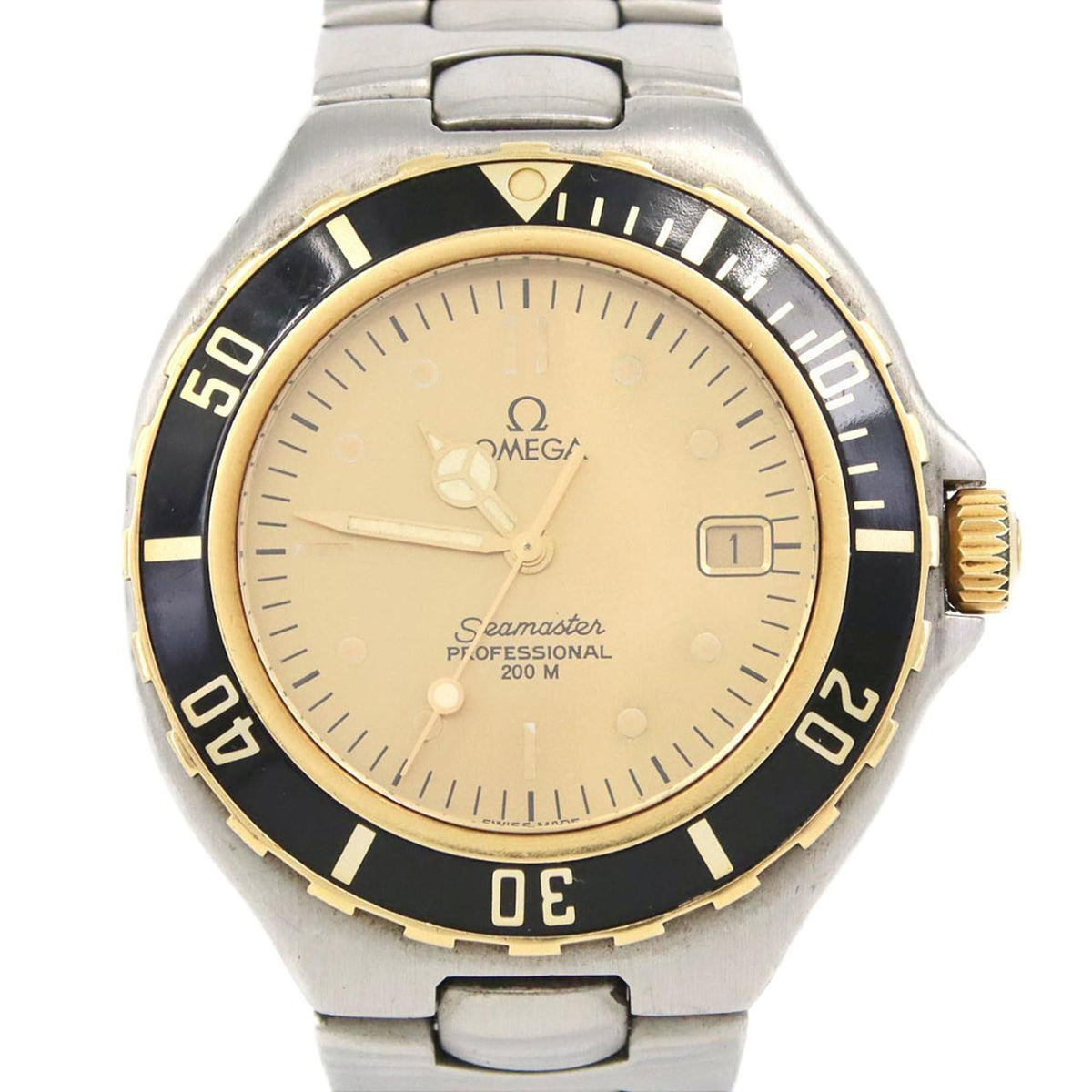 Pre-Owned Omega Seamaster 200 Two-Tone 396.1062 SSxYG Quartz Watch