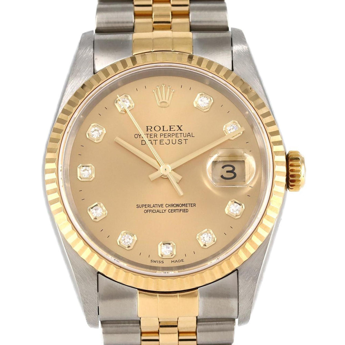 Pre-Owned Rolex Datejust 16233G SSxYG Automatic Watch K Series
