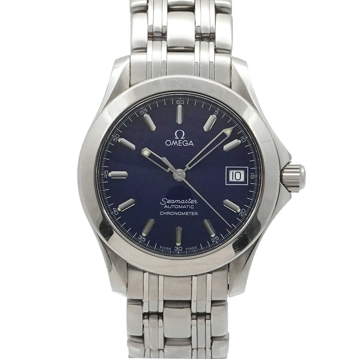 Pre-Owned OMEGA Seamaster 120 Jack Mayol 2001 2507 80 Limited Edition of 4000 Pieces Men's Watch Date Navy Automatic