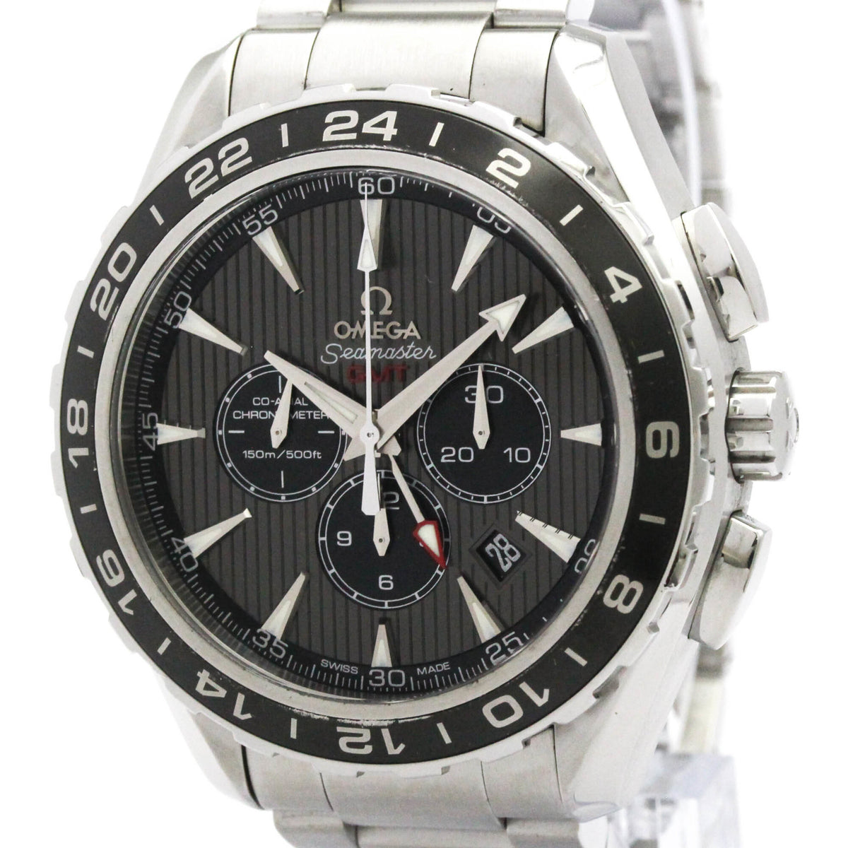 Pre-Owned OMEGA Seamaster Aqua Terra GMT Watch 231.10.44.52.06.001 Polished